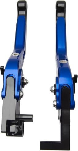 مجموعة ذراع القابض الفرامل بديلة لـ Yamaha MT-03 MT03 FZ-03 FZ03 2015-2023 / YZF R3 R25 2015-2023 أرقام مقابض دراجة نارية قابلة للتعديل قابلة للتعديل من الألومنيوم (الأزرق) in Kuwait