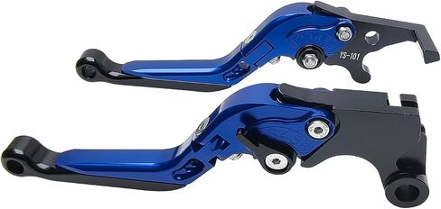مجموعة ذراع القابض الفرامل بديلة لـ Yamaha MT-03 MT03 FZ-03 FZ03 2015-2023 / YZF R3 R25 2015-2023 أرقام مقابض دراجة نارية قابلة للتعديل قابلة للتعديل من الألومنيوم (الأزرق) in Kuwait