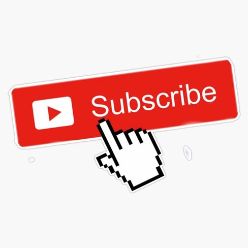 YouTube Subscribe Sticker Vinyl Waterproof Sticker Decal Car Laptop Wall Window Bumper Sticker 5" in Kuwait