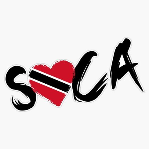 Trinidad Soca Trini Flag Flag Sticker Vinyl Secal Sticker 5 " in Saudi Arabia