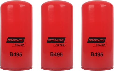 B495 Oil Filter Compatible with Detroit Diesel Series 50, Series 55, Series 60 engines Replace P552100 LF3620 23530573(set of 3) in Saudi Arabia