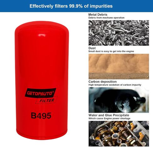 B495 Oil Filter Compatible with Detroit Diesel Series 50, Series 55, Series 60 engines Replace P552100 LF3620 23530573(set of 3) in Saudi Arabia