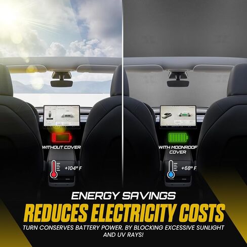 Tesla Model 3 Sunshade Roof, T-Shape Tesla Model Sunshade with Suction Tubes for Easy Installation, Tesla Model 3 Window Shade, Protects Tesla Model Interior, Enhances Driving Comfort in Saudi Arabia