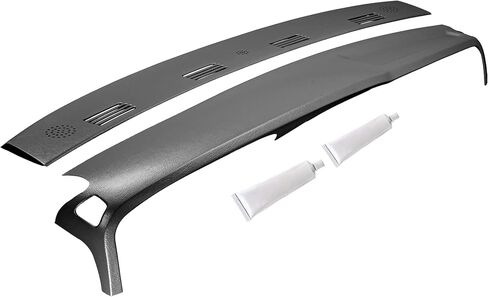 CAPTSKIN من قطعتين مقولبة غطاء داش متوافق مع 2002-2005 دودج رام (2003-2005 RAM 2500 و 3500) باللون الرمادي المظلم-مصنوع في الولايات المتحدة الأمريكية in Kuwait