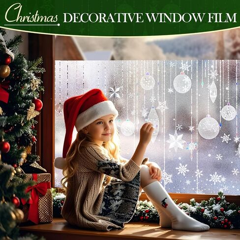 فيلم خصوصية النافذة ، كوب عيد الميلاد الثابتة الحمام الزخرفي يمنع الأشعة فوق البنفسجية النافذة العاكسة صبغة ملصقات النافذة الزجاجية الملون للمنزل (الفينيل ، 17.5 × 78.7 بوصة) in Kuwait