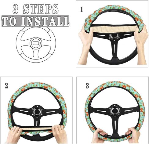 Dujiea Cute Geese Alext Elastic Stretch Wheel Cover ، anti-slip و head acderics accessories للنساء للنساء ، سيارة عالمية 15 بوصة ، شاحنة ، سيارات الدفع الرباعي in Saudi Arabia