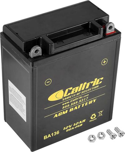 Caltric YB12AL-A2 AGM بطارية متوافقة مع Yamaha FZR600 FZR600R 1989 1990 1991 1992 1993-1999 in Saudi Arabia