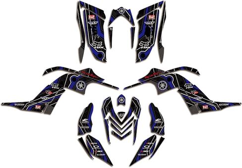 Graphics Kit for Yamaha Raptor 700 YFM700 2006-2012 ATV Full Cover Graphic Stiker Decals 32 Mil-ATV UTV Quad Dirtbike Racing Decal Automotive Motocross Accessories (Style 5) in Saudi Arabia