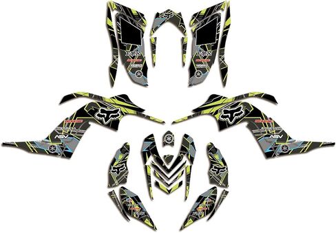 Graphics Kit for Yamaha Raptor 700 YFM700 2006-2012 ATV Full Cover Graphic Stiker Decals 32 Mil-ATV UTV Quad Dirtbike Racing Decal Automotive Motocross Accessories (Style 5) in Saudi Arabia