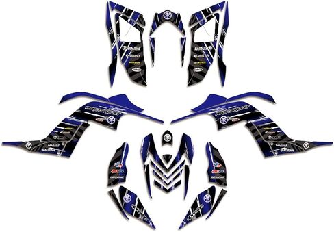 Graphics Kit for Yamaha Raptor 700 YFM700 2006-2012 ATV Full Cover Graphic Stiker Decals 32 Mil-ATV UTV Quad Dirtbike Racing Decal Automotive Motocross Accessories (Style 5) in Saudi Arabia