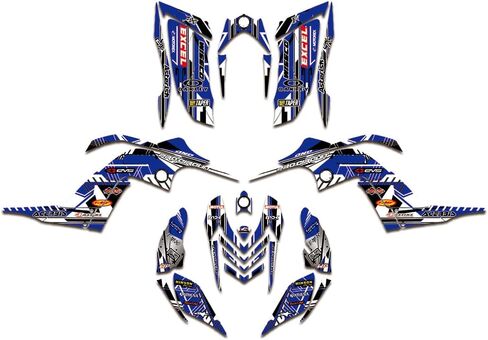 Graphics Kit for Yamaha Raptor 700 YFM700 2006-2012 ATV Full Cover Graphic Stiker Decals 32 Mil-ATV UTV Quad Dirtbike Racing Decal Automotive Motocross Accessories (Style 5) in Saudi Arabia