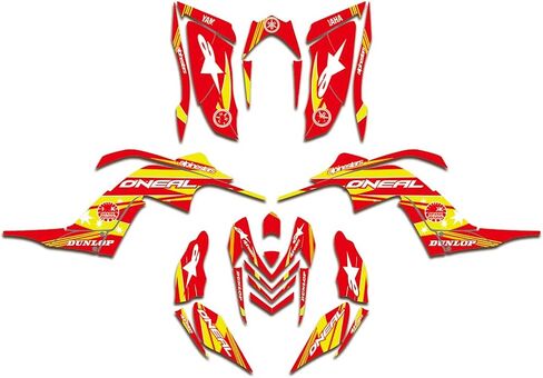 Graphics Kit for Yamaha Raptor 700 YFM700 2006-2012 ATV Full Cover Graphic Stiker Decals 32 Mil-ATV UTV Quad Dirtbike Racing Decal Automotive Motocross Accessories (Style 5) in Saudi Arabia