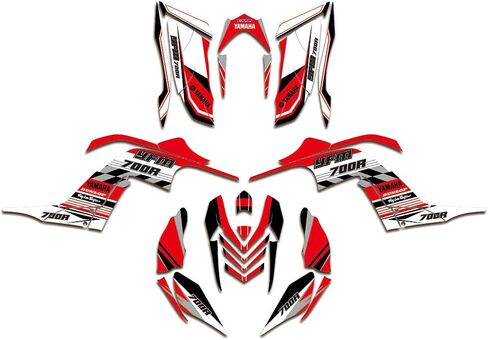 Graphics Kit for Yamaha Raptor 700 YFM700 2006-2012 ATV Full Cover Graphic Stiker Decals 32 Mil-ATV UTV Quad Dirtbike Racing Decal Automotive Motocross Accessories (Style 5) in Saudi Arabia