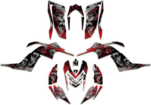 Graphics Kit for Yamaha Raptor 700 YFM700 2006-2012 ATV Full Cover Graphic Stiker Decals 32 Mil-ATV UTV Quad Dirtbike Racing Decal Automotive Motocross Accessories (Style 5) in Saudi Arabia