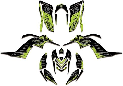 Graphics Kit for Yamaha Raptor 700 YFM700 2006-2012 ATV Full Cover Graphic Stiker Decals 32 Mil-ATV UTV Quad Dirtbike Racing Decal Automotive Motocross Accessories (Style 5) in Saudi Arabia
