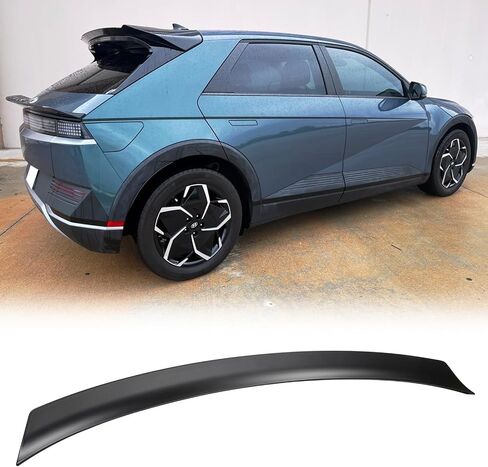 Freemotor802 Trunk Spoiler Wing Deck Deck Spoiler Middle Spoiler ، يناسب 2022-2024 Hyundai Ioniq 5 & 2025 Hyundai Ioniq 5 N ، على طراز Ikon ألياف الكربون طباعة ABS ABS Plastic Adbant Body Body Trim Trim in Saudi Arabia