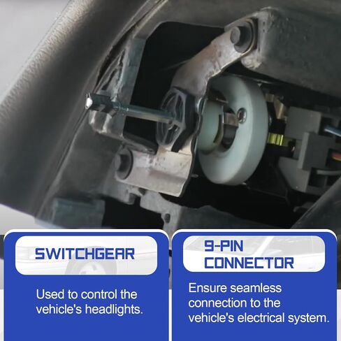 DS357T Dashboard Control Control Switch 9Pin مفتاح المصباح الأمامي متوافق مع Jeep Cherokee Wrangler/Chrysler/Dodge/Plymouth in Saudi Arabia
