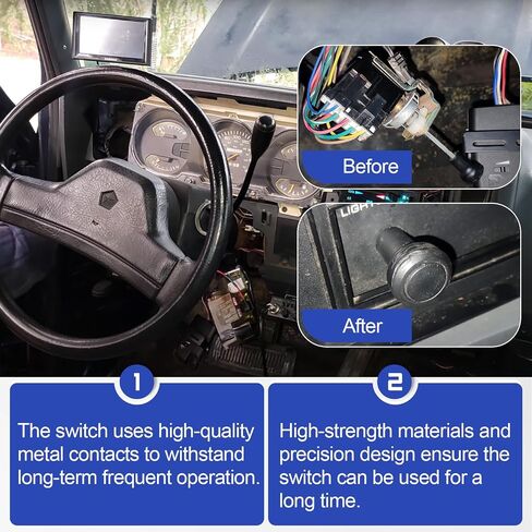 DS357T Dashboard Control Control Switch 9Pin مفتاح المصباح الأمامي متوافق مع Jeep Cherokee Wrangler/Chrysler/Dodge/Plymouth in Saudi Arabia