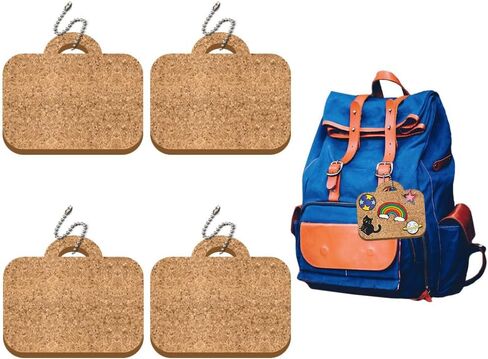 Peaceblue 4PCS Bag Bag Bean Pin Pin Board Collection مع سلسلة مفاتيح للحقيبة ، حقيبة الظهر 4.7 "× 3.9" ، تخزين منظم إطار عرض دبابيس لإظهار أنماط فريدة للطالب ، ذكور ، أنثى in Kuwait
