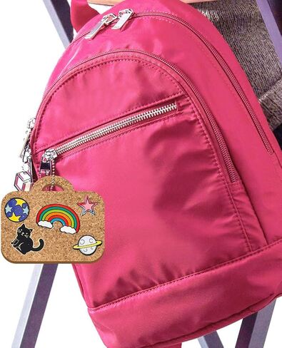 Peaceblue 4PCS Bag Bag Bean Pin Pin Board Collection مع سلسلة مفاتيح للحقيبة ، حقيبة الظهر 4.7 "× 3.9" ، تخزين منظم إطار عرض دبابيس لإظهار أنماط فريدة للطالب ، ذكور ، أنثى in Kuwait