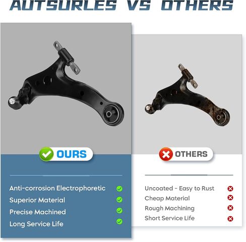 2PCS Front Lower Control Arms with Ball Joints for Toyota Sienna 2004 2005 2006 2007 2008 2009 2010 Passenger and Driver Side Suspension Kit MS86169 MS86170 in Saudi Arabia