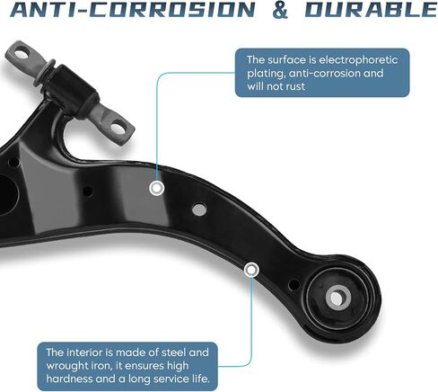 2PCS Front Lower Control Arms with Ball Joints for Toyota Sienna 2004 2005 2006 2007 2008 2009 2010 Passenger and Driver Side Suspension Kit MS86169 MS86170 in Saudi Arabia