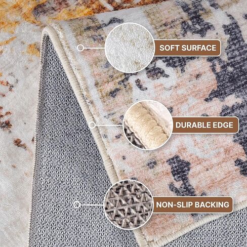 سجادة باب سجادة مدخل، 2x3 ممسحة منطقة صغيرة سجادة ناعمة غير قابلة للانزلاق وقابلة للغسل في الغسالة، سجادة منخفضة الوبر، سجادة شرقية عتيقة بوهو، سجادة لغرفة المعيشة وغرفة النوم ومدخل المطبخ باللون الأزرق in Kuwait