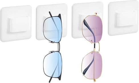 Sunglasses Organizer Wall Mounted Acrylic Sunglass Holder for Multiple Glasses,2 Pack Hanging Sunglasses Storage with 7 Slots- (Clear) in Saudi Arabia