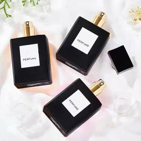 Glass Perfume Bottle Empty Refillable 12Pack Clear Travel Perfume Spray Atomizer Bottle 30ml Perfume Fine Mist Spray Perfume Bottle Atomizer Container with Spray Applicator (Clear Square 30ml 12PCS) in Kuwait