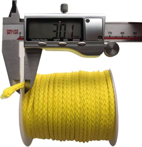 12 Strand Braided UHMWPE Rope -2mm 500kg Fracture Strain - Suitable for Tents, Kiteboarding, and Other (2mmwhite100ft) in Saudi Arabia