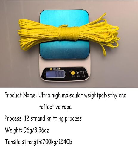 12 Strand Braided UHMWPE Rope -2mm 500kg Fracture Strain - Suitable for Tents, Kiteboarding, and Other (2mmwhite100ft) in Saudi Arabia