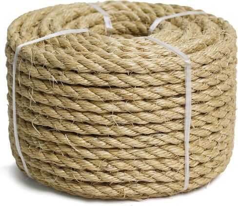 3/8 Inch 100Ft Natural Sisal Rope for Cat Scratcher, Cat Scratching Post Tower Replacement, Recovering and DIY in Saudi Arabia