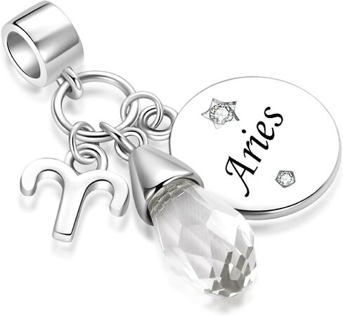 Birthday Birthstone Zodiac Sign Charm Compatible with Pandora Charms Bracelets for Women in Saudi Arabia