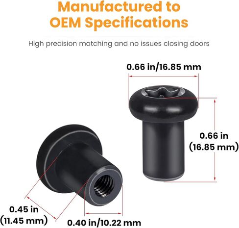 Door Hinge Nuts Replacement Screws for Jeep Wrangler JK JKU Sports Sahara Freedom Rubicon Unlimited 2-Door 4-Door 2007-2018 Exterior Accessories Black (4 PCS) in Saudi Arabia