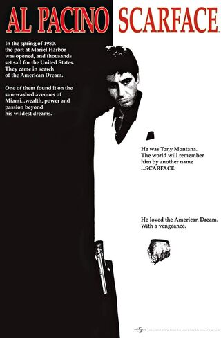 Scarface - Movie Poster Print (النمط العادي - Al Pacino هو Tony Montana) (الحجم: 24 "× 36") (غير مؤلف) in Kuwait