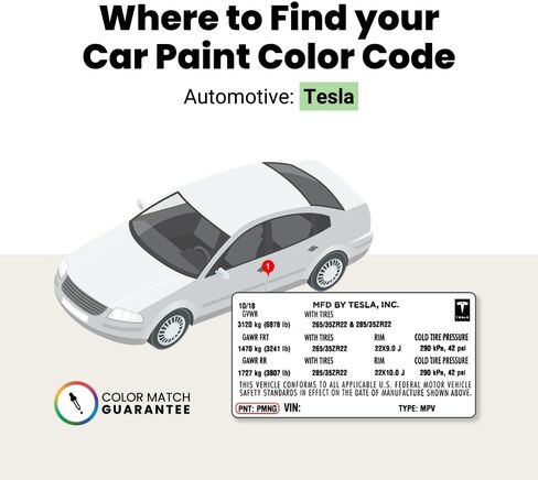 TouchupDirect PMNG Midnight Silver Metallic (Legacy) لـ Tesla Access Match Touch Up Paint Combo - الحزمة المفضلة in Saudi Arabia