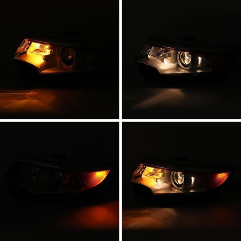 HECASA Left Projector Headlight w/Bulb Compatible with 2011-2014 Ford Edge Replacement for FO2502291 BT4Z13008B Headlamp Front Lamp Clear Lens Chrome Housing - Driver Side in Saudi Arabia