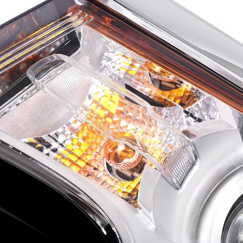 HECASA Left Projector Headlight w/Bulb Compatible with 2011-2014 Ford Edge Replacement for FO2502291 BT4Z13008B Headlamp Front Lamp Clear Lens Chrome Housing - Driver Side in Saudi Arabia