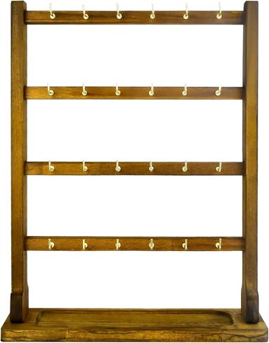 4 Layers of Wooden Display Eacks With Hooks for Necklaces. Rings, Earrings, Bracelets, And Other Jewelry Storage Display Rack in Saudi Arabia