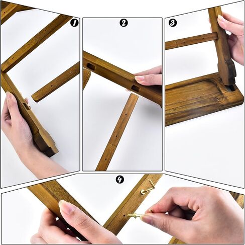 4 Layers of Wooden Display Eacks With Hooks for Necklaces. Rings, Earrings, Bracelets, And Other Jewelry Storage Display Rack in Saudi Arabia