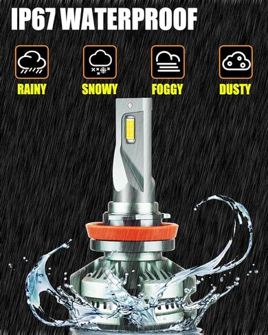 9005/HB3 H11 Bulbs Combo H8 H9 Fog Bulb, Super Brightness 200W 40000LM H11 and 9005 Powersports Light Bulbs 6000K, Pack of 4 in Saudi Arabia