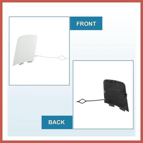 ACROPIX Front Bumper Tow Hook Cover Car Towing Hook Eye Hole Cover Replacement 51117345034 for BMW X1 E84 2012-2015 White Car Parts in Saudi Arabia