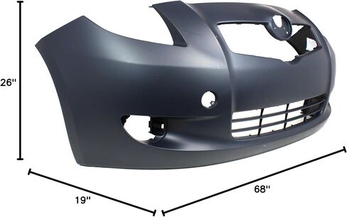 Garage-Pro Front Bumper Cover Primed Compatible With 2007-2008 Toyota Yaris 2-Door Hatchback - For Models With Fog Lamps in Saudi Arabia