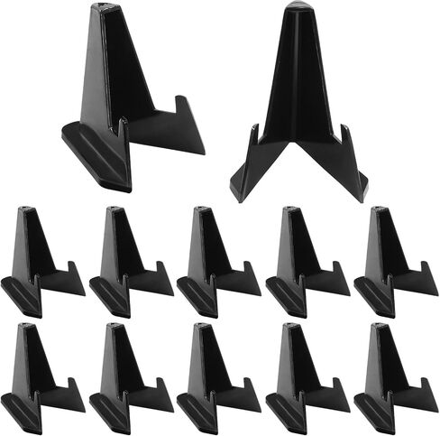 Hordion 12 Pack Mini Acrylic Easel Display Stand, Clear Card Holder for Medal Coin Picture Display (2.15 Inch Tall) in Kuwait