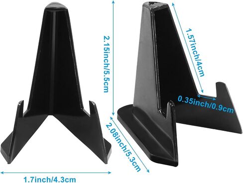 Hordion 12 Pack Mini Acrylic Easel Display Stand, Clear Card Holder for Medal Coin Picture Display (2.15 Inch Tall) in Kuwait