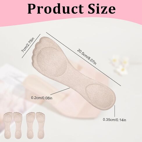 2pairs كعب إدراج للنساء ، 3/4 منصات الراحة عالية الكعب ، ونعال هلال مخملي للنساء ، وسائد القدم للعب الكعب العالي ، وإدراج صندل ، ونعال لترفيه الألم والعرق. in Kuwait