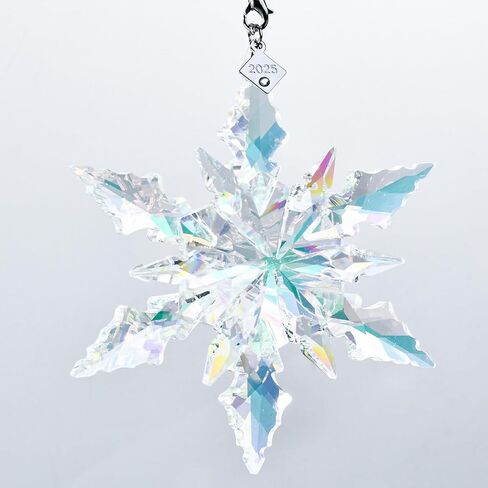 2024 Annual Edition Snowflake Crystal Christmas Ornaments,Christmas Tree Ornaments Crystal Sun Catcher Home Hanging Decor(2024Colorful) (2024Colorful) in Saudi Arabia