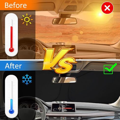 D-Lumina Winshield Sun Shade for 2014-2018 BMW X5 ، حامي درع الشمس الأمامي القابل للطي الكتل الأشعة فوق البنفسجية ، النافذة Sunshade Sun Visor Interior Excalsions in Saudi Arabia