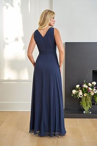 Lace Neckline Chiffon Mother of The Bride Dress with Shawl V-Neck Pleated Mother of The Groom Dresses in Saudi Arabia