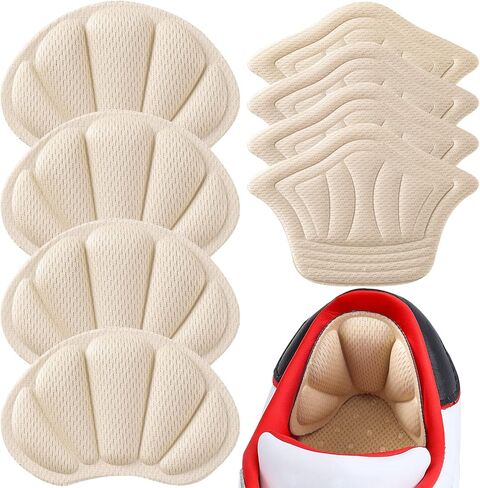 Back of Heel Cushion Pads, Adhesive Heel Grips Inserts for Loose Shoes, Shoe Slip, Heel Pain and Blister, 8PCS-Black in Saudi Arabia